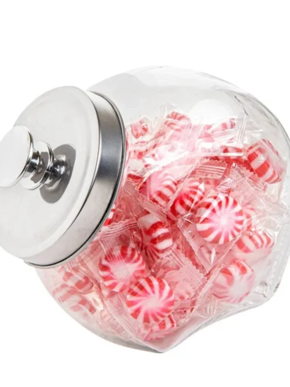 Anchor Hocking Glass 1/2 Gallon Penny Candy Jar w/ Chrome Cover